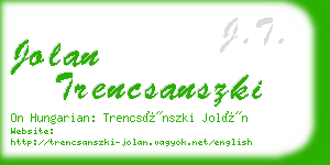 jolan trencsanszki business card
